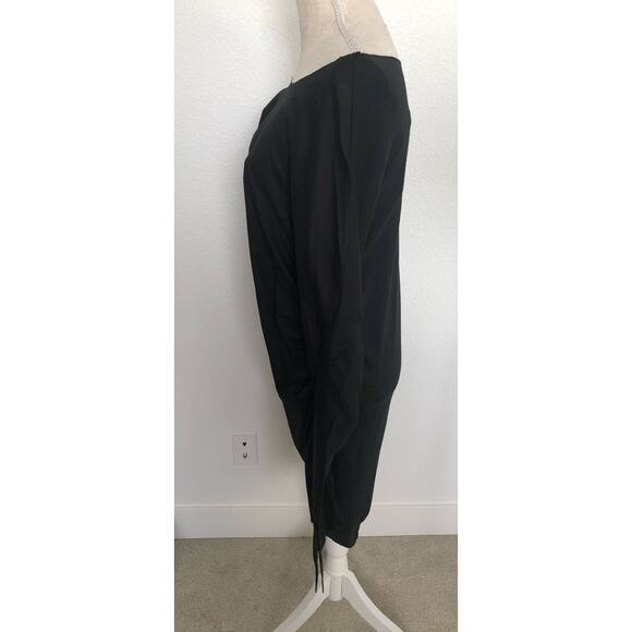 Caara Black Mixed Material Heidi Dress - M - Picture 4 of 5